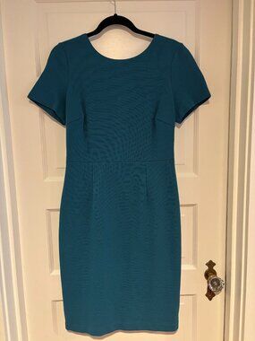 PETITE BODEN Ottoman Elsa Sheath Dress - Like New - Size 10P - TEAL